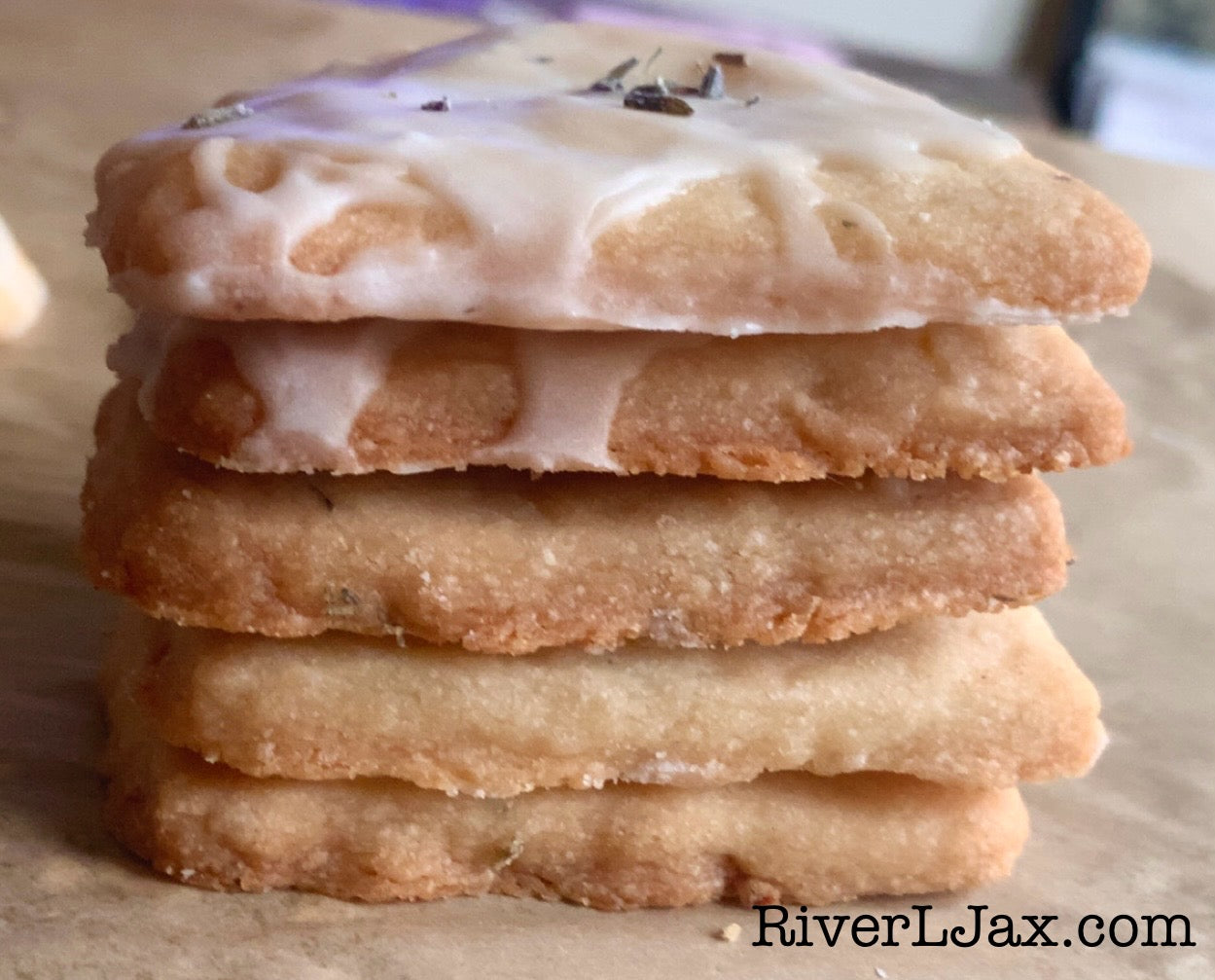 Lavender & Lemon Shortbread Cookies