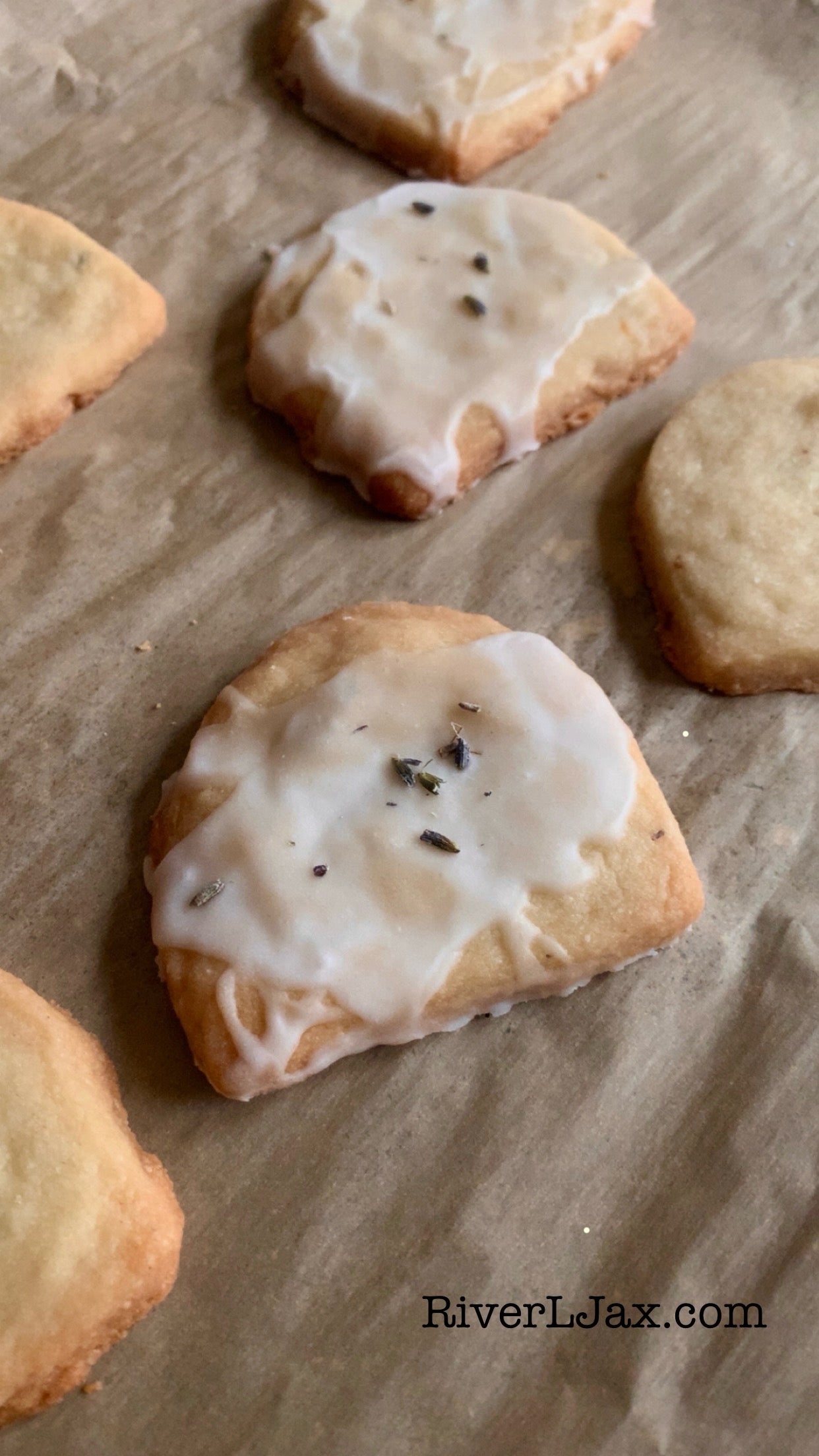 Lavender & Lemon Shortbread Cookies
