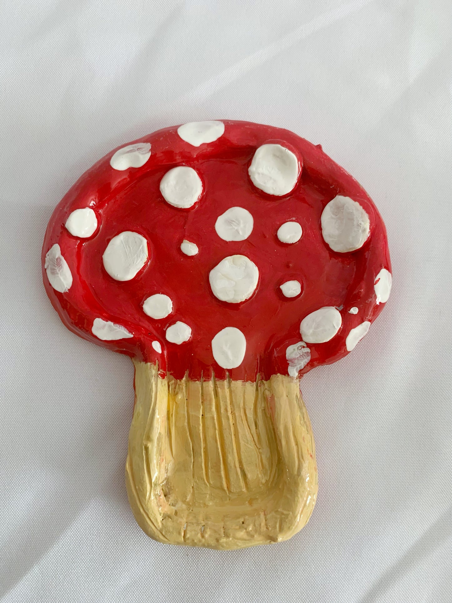 Red Mushroom Clay Trinket Dish