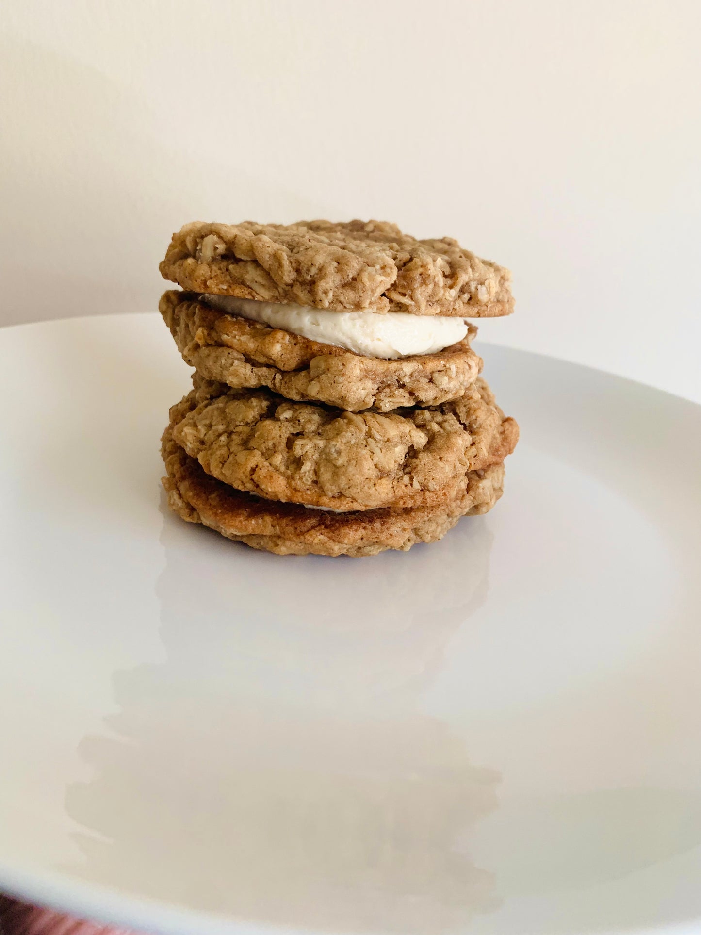 Oatmeal Crème Pie Cookies with Buttercream Marshmallow filling