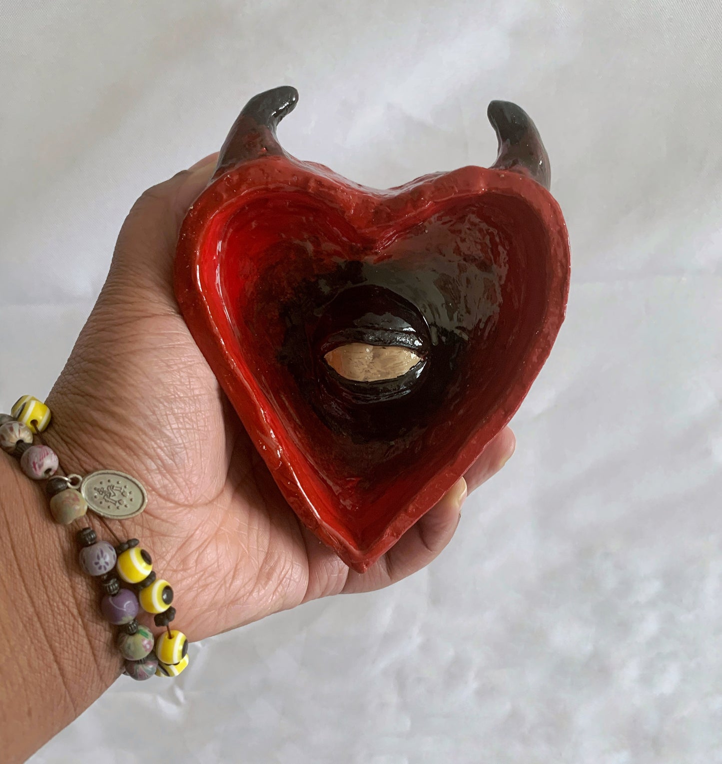 Devils Heart Clay Trinket Dish