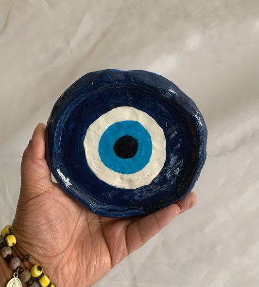 Evil Eye Clay Dish