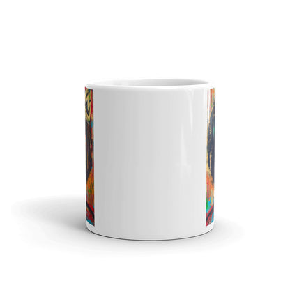 White glossy mug