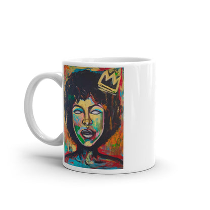 White glossy mug