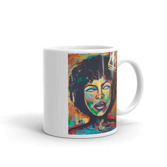 White glossy mug