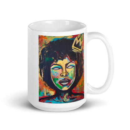 White glossy mug